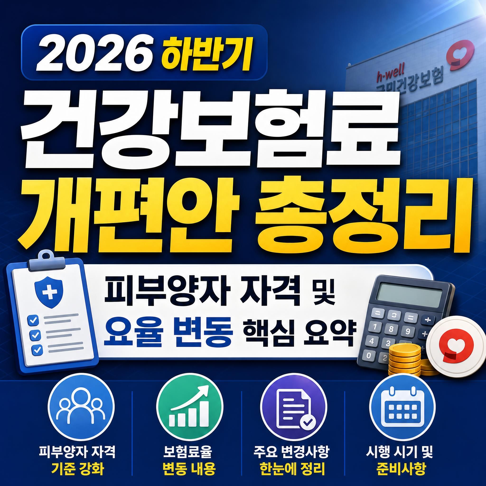 2026년 하반기 건강보험료 개편안 총정리 및 피부양자 자격 요율 변동 핵심 요약 대표 썸네일 이미지