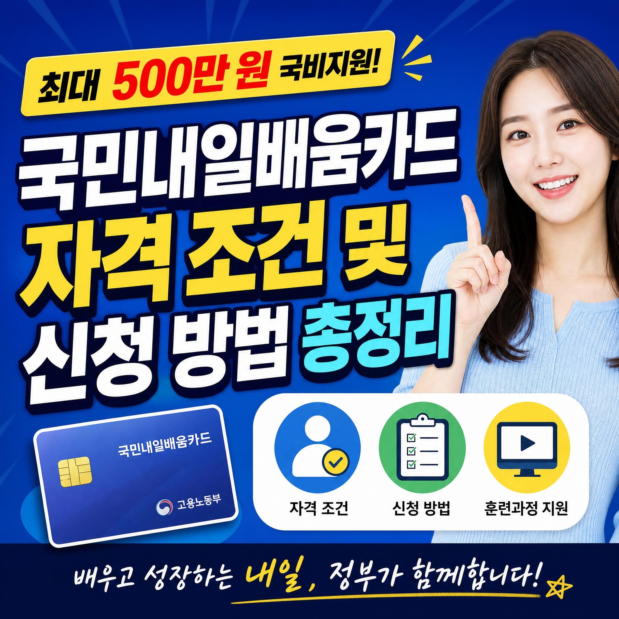 2026 국민내일배움카드 최대 500만 원 국비지원 자격 조건 및 신청 방법 총정리