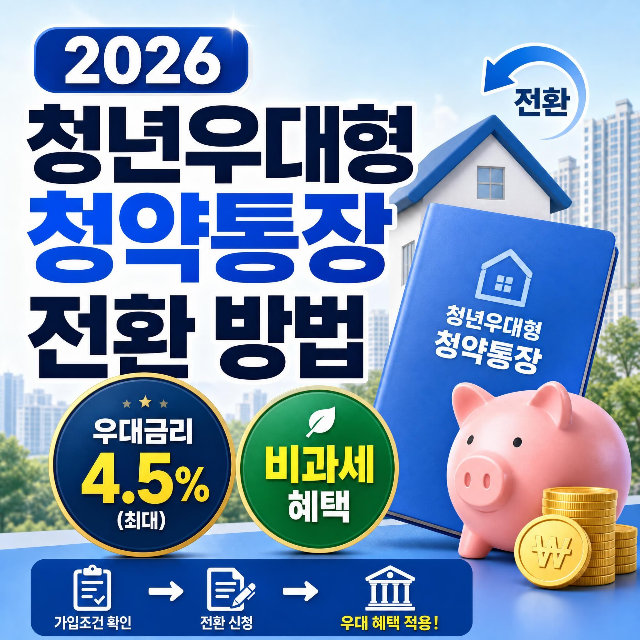 2026 청년우대형 청약통장 전환 방법 요약 이미지