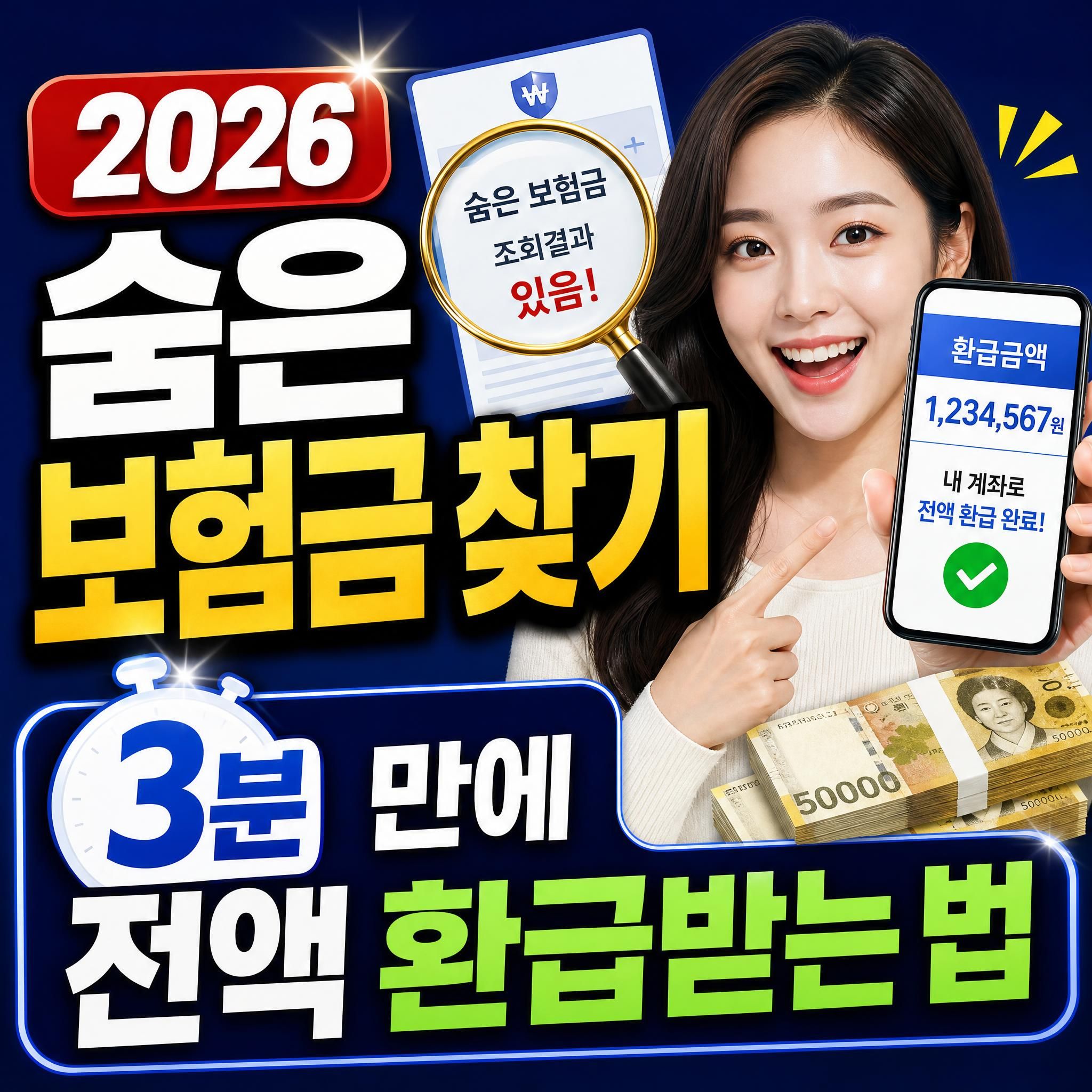 2026년 숨은 보험금 찾기 3분 만에 전액 환급받는 방법 꿀팁 대표 썸네일 이미지